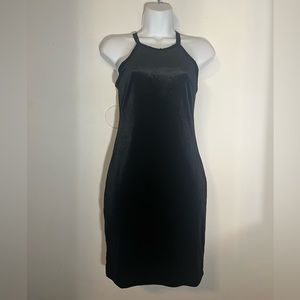 Black velvet dress